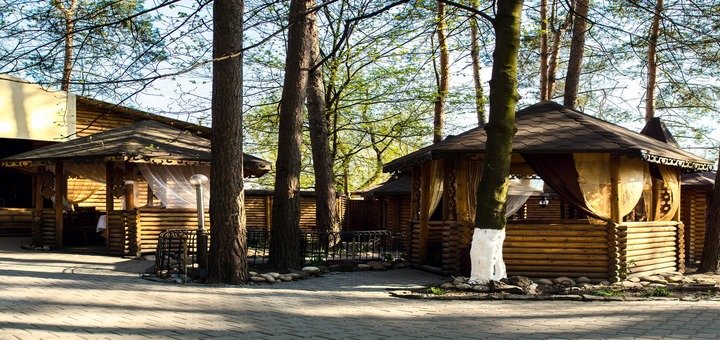 Територія ресторану «у лісі». відвідуйте по акції