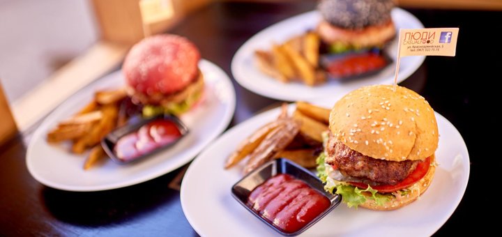 Знижка на меню в ресторані «люди casual food» в києві