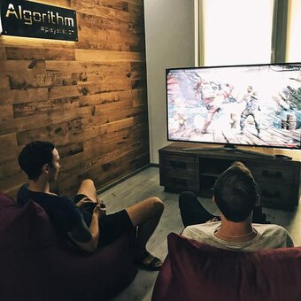 Games on playstation4 in the «Algorithm game space» in Odessa. Book for a promotion.