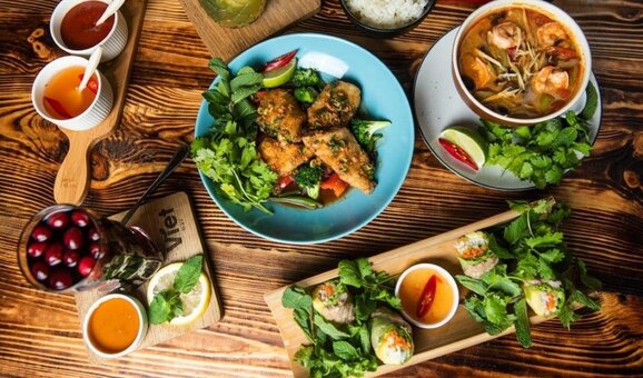 Vegan cuisine at the Viet Bar restaurant in Kiev. Book with a discount