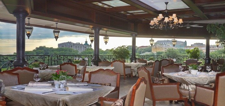 Terrace of the restaurant &quot;monaco&quot;. visit for the promotion