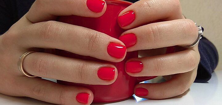 Manicure with gel polish from Konyukhova Olga in Kharkiv. sign up for a discount
