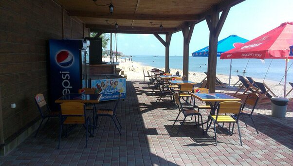 Beach of the hotel &quot;bukhta&quot; berdyansk