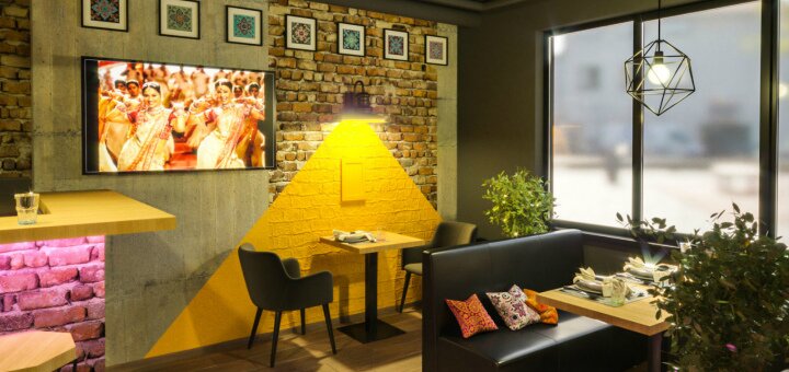 Karaoke hall in karaoke lounge cafe "Sansara"