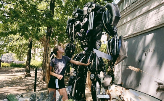 Exhibition of robots in kiev at vdnkh