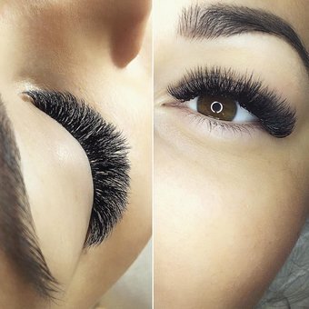 Об'ємне нарощування вій у салоні «Майстерня краси» у Києві. Записуйтесь по акції.