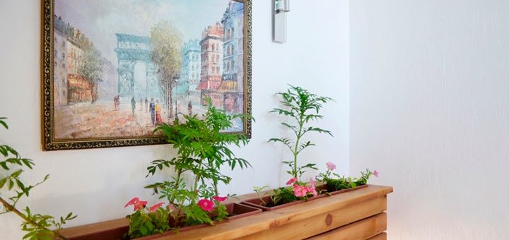 Спальня однокомнатного номера в мини-отеле «Мрия» в Затоке. Бронируйте по скидке.йй17